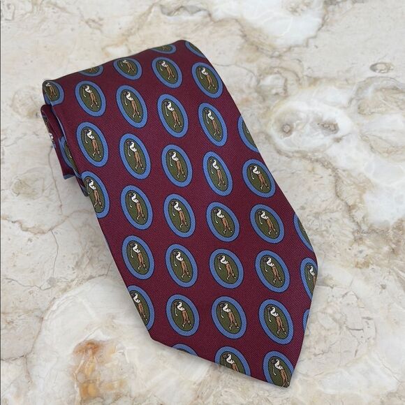 Gucci 100% Silk Golf Printed Tie - Picture 2 of 11